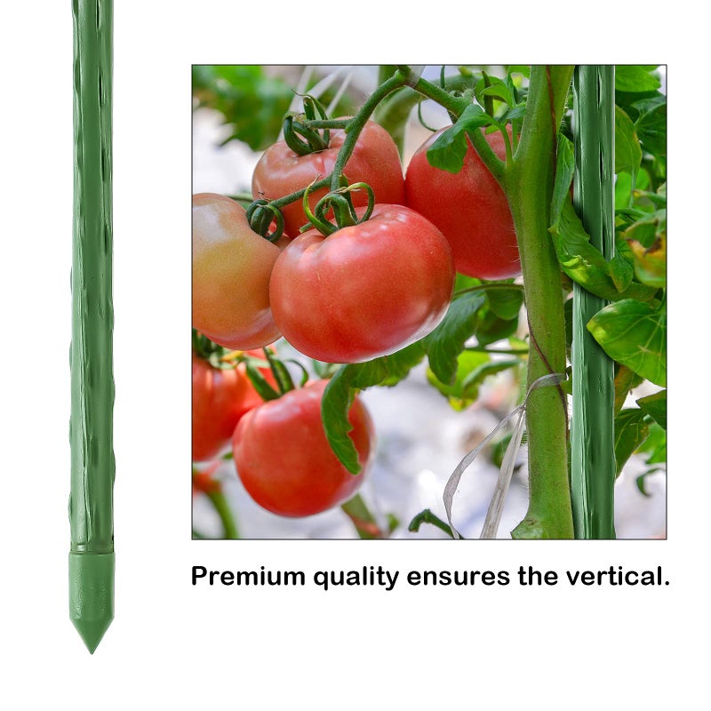 FEED GARDEN Garden Stakes 36 Inch 3ft 25 Pack, Sturdy Plant Metal Sticks Support, Plastic Coated Plant Stakes, Tomato Stakes, Beans, Trees - Image 3